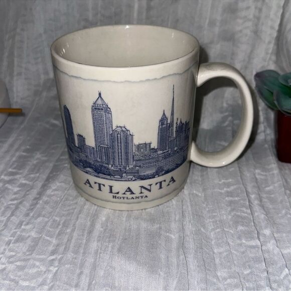 Starbucks Coffee Atlanta GA White Blue Beautiful Architecture Series 18 oz Mug - Picture 1 of 7